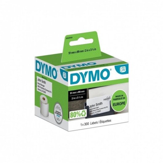 Etichette DYMO LabelWriter 51 x 89 mm non adesive rotolo 300