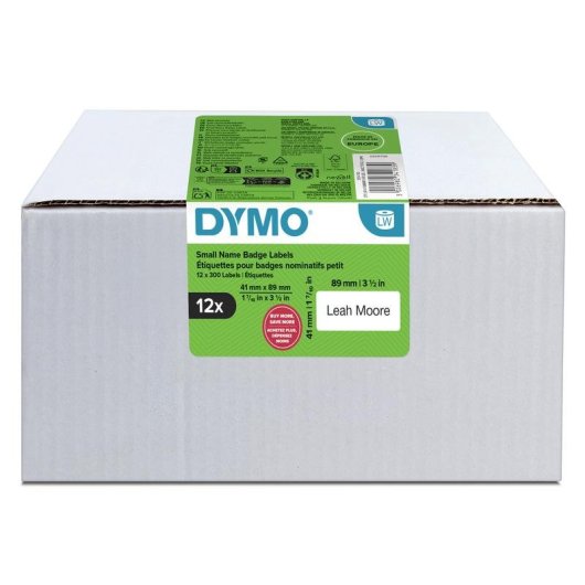 Etiquetas DYMO LabelWriter 41 mm x 89 mm 12 rollos 3600 unidades