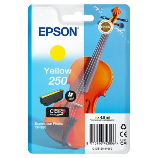 Cartouche d'encre Epson 250 Violin Claria Photo HD Jaune 4,8 ml
