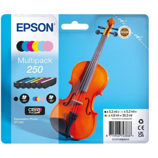 Cartuccia per Cartuccia Epson 250 Violin Claria Photo HD Multipack 6 pezzi