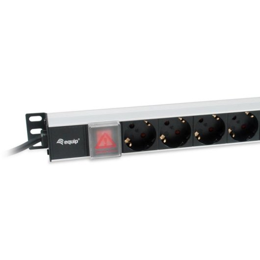 Multiprise Equip 333308 8 prises Type F avec interrupteur et câble 3 m