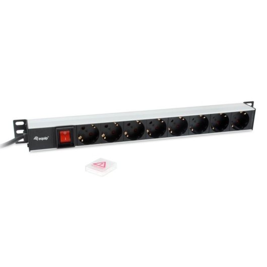 Multiprise Equip 333308 8 prises Type F avec interrupteur et câble 3 m