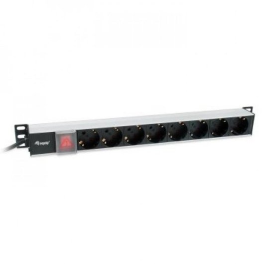 Multiprise Equip 333308 8 prises Type F avec interrupteur et câble 3 m