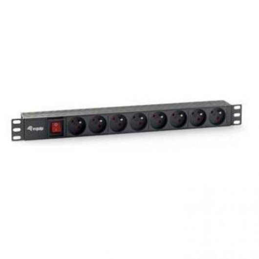 Régua de tomadas Equip 333285 8 tomadas com interruptor 1U horizontal 1,8 m