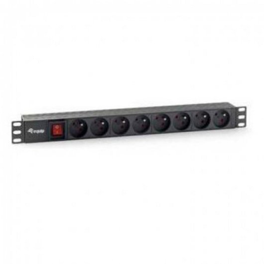 Régua de tomadas Equip 333285 8 tomadas com interruptor 1U horizontal 1,8 m