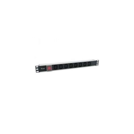 Multiprise Equip 333310 8 prises avec interrupteur câble 1,8 m aluminium noir