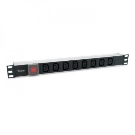 Multiprise Equip 333310 8 prises avec interrupteur câble 1,8 m aluminium noir