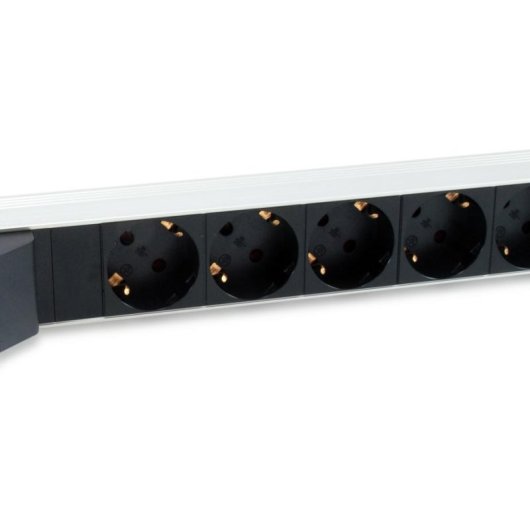 Multipresa Equip 333312 6 prese Basic 1U Orizzontale Alluminio Nero