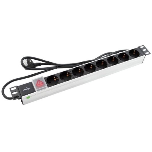 Regleta Monolyth 3050001 8 Tomas Schuko con Interruptor y Protección
