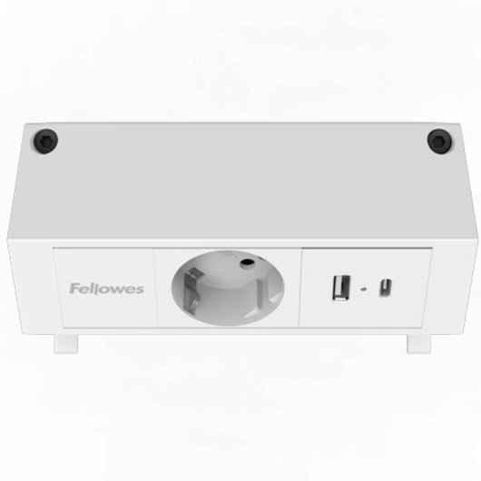 Regleta Fellowes 100137173 1 Toma USB-A USB-C Cable 2 m Interior Blanco