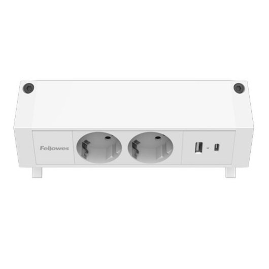 Multipresa Fellowes 100137183 2 prese USB-A USB-C cavo 2 m bianco
