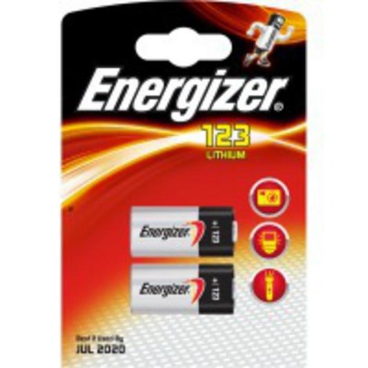 Pila Duracell CR123A Litio 3V 2 piezas