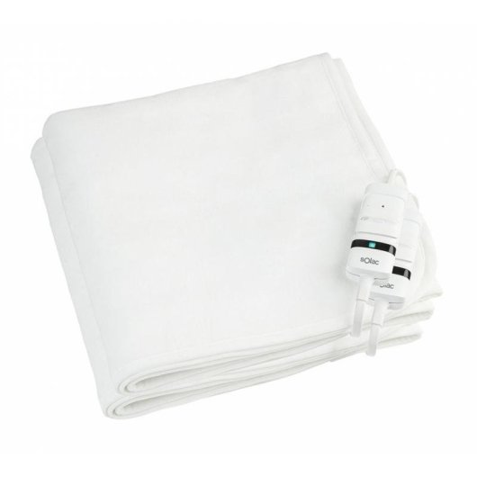 Manta eléctrica Solac Denmark+ 160x140 cm 60W Blanco 3 niveles