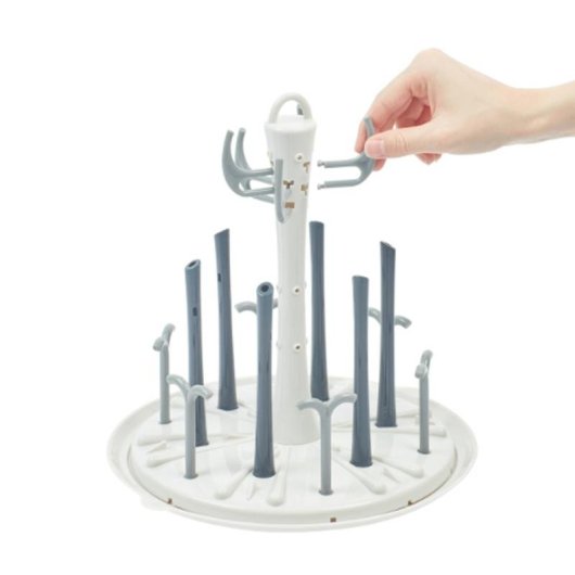Escurreplatos BabyMoov A006006 Estante para Mesa Gris y Blanco