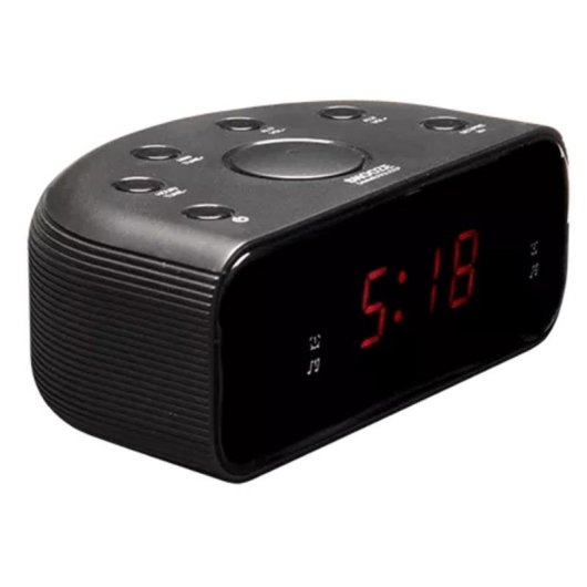 Reloj Despertador Denver CR-430 Analógico y Digital FM LED Negro