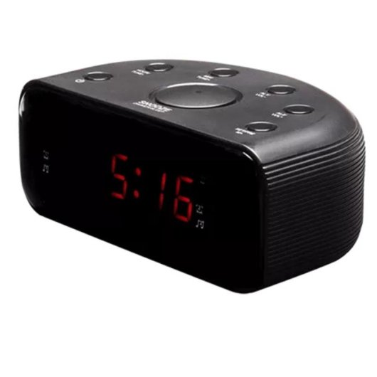 Reloj Despertador Denver CR-430 Analógico y Digital FM LED Negro