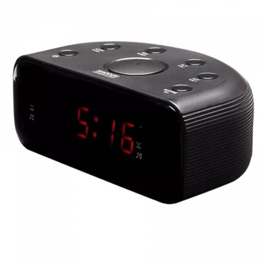 Reloj Despertador Denver CR-430 Analógico y Digital FM LED Negro