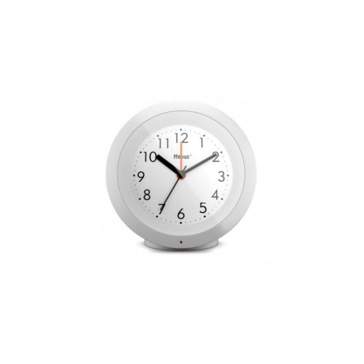 Sveglia Analogica Mebus 25629 Bianca 12h con Sveglia e Funzione Snooze