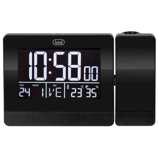 Reloj Despertador Trevi EC 884 PJ Digital LED Negro 12/24h USB