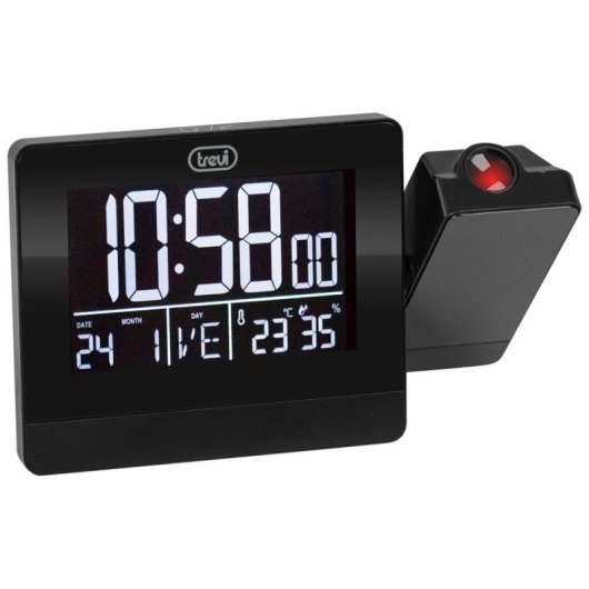 Reloj Despertador Trevi EC 884 PJ Digital LED Negro 12/24h USB