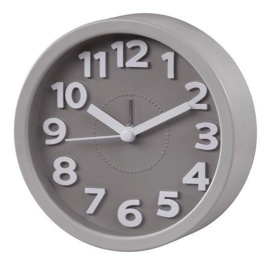 Despertador Analógico Hama Retro Gris con Alarma y Movimiento Silencioso