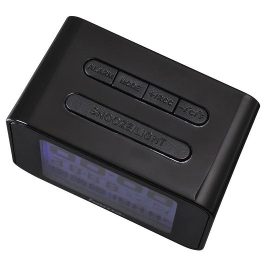 Reloj Despertador Digital Hama Cube Negro con Radiocontrol DCF