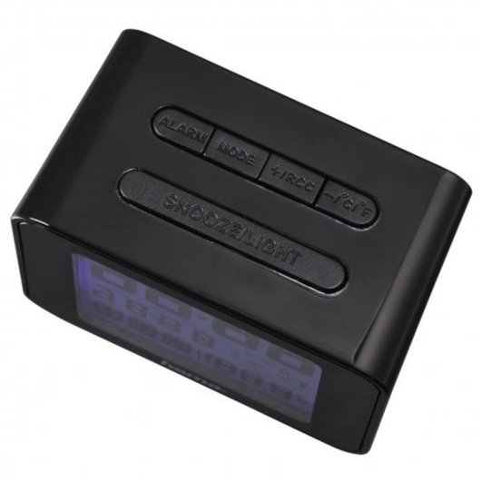 Reloj Despertador Digital Hama Cube Negro con Radiocontrol DCF