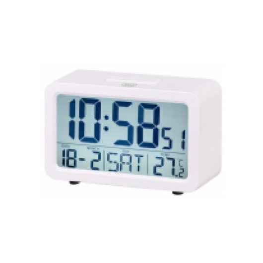 Sveglia Digitale Trevi SLD 3P60 Bianca con Funzione Snooze e Termometro