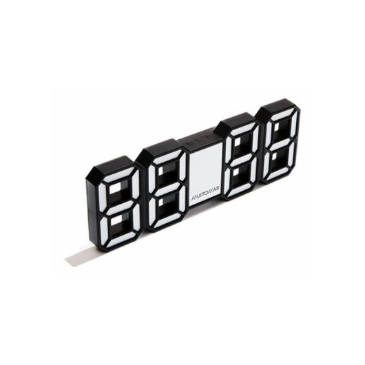 Despertador Muitomas NEONCLOCKWH LED Negro Blanco Interior