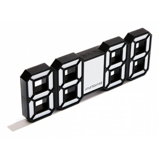 Despertador Muitomas NEONCLOCKWH LED Negro Blanco Interior