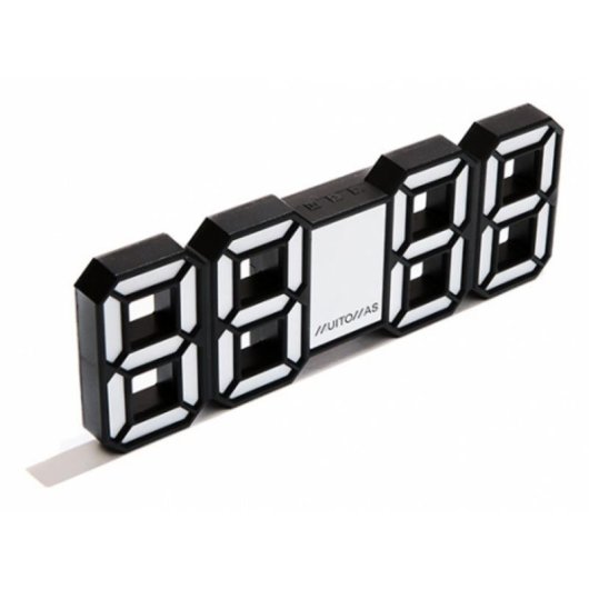 Despertador Muitomas NEONCLOCKWH LED Negro Blanco Interior