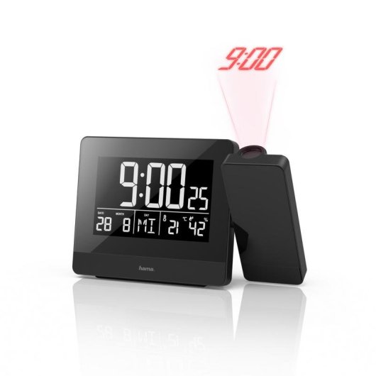 Despertador Proyector Hama Plus Charge Negro