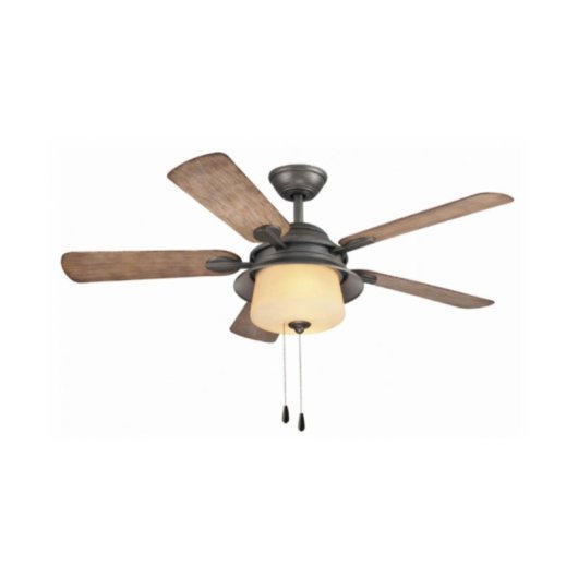 Deckenventilator mit Licht FM Calefacción VT-130 Vintage 55W 132cm 3 Stufen Edelstahl Braun