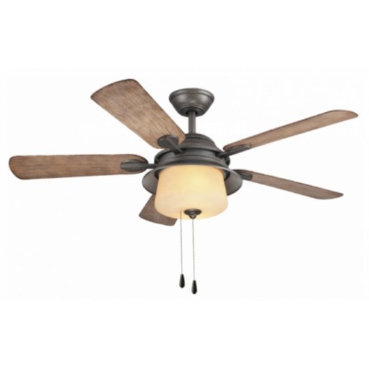 Deckenventilator mit Licht FM Calefacción VT-130 Vintage 55W 132cm 3 Stufen Edelstahl Braun