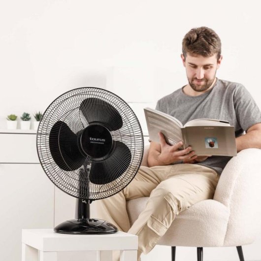 Ventilador de Sobremesa Taurus GRECO 16 45W 3 Velocidades Oscilación 40cm Cabezal Inclinable
