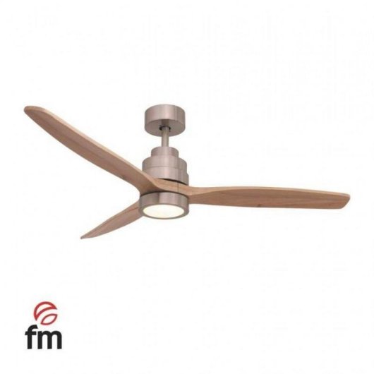 Ventilador de Techo con Luz FM Calefacción VT7000L 34,6W 132cm 6 Velocidades Motor DC Mando Temporizador