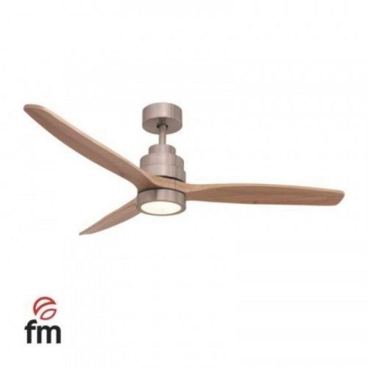 Ventilador de Techo con Luz FM Calefacción VT7000L 34,6W 132cm 6 Velocidades Motor DC Mando Temporizador