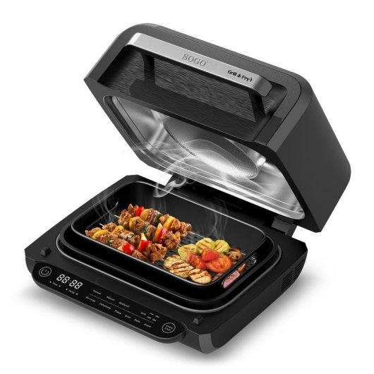Airfryer SOGO SS-10130 4L 1700W Zwart 10 Programma's Automatische Uitschakeling