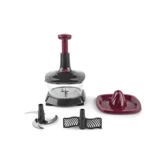 Picadora Batidora Exprimidor Manual 3 en 1 Jata HMAQ4505 Negro Burdeos