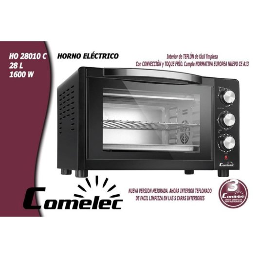 Horno Sobremesa Comelec HO28010C 28L 38,4cm Convección Grill Acero Inoxidable