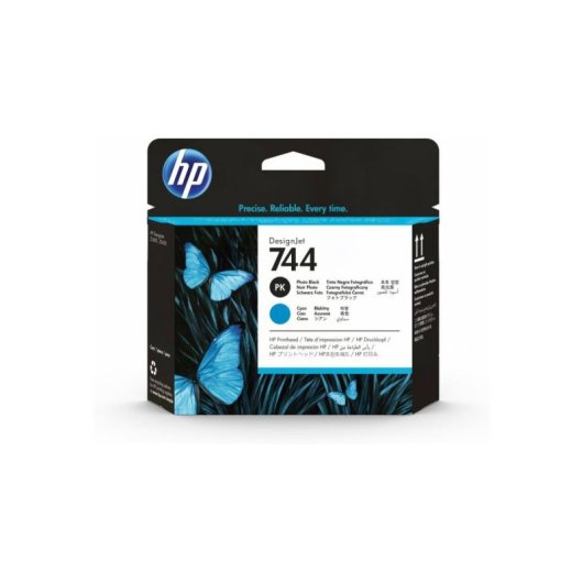 Cabezal de impresión HP DesignJet 744 negro fotográfico/cian