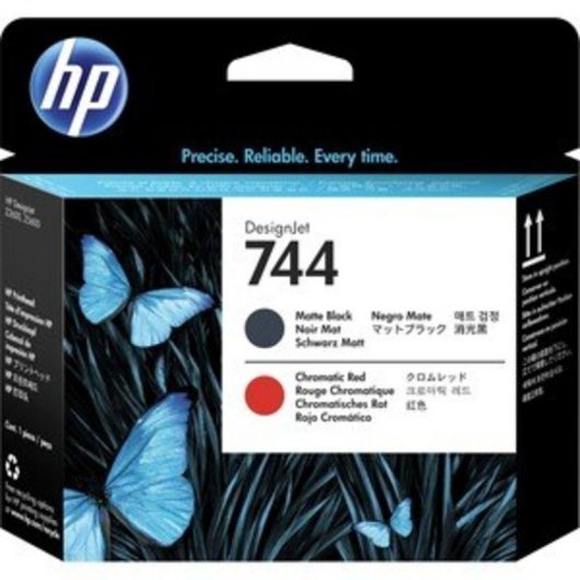Cabezal de impresión HP DesignJet 744 negro mate/rojo cromático