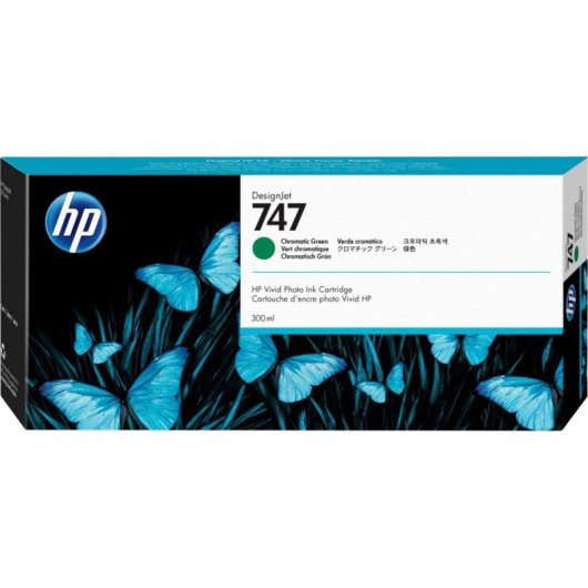 Cartucho de tinta verde cromática HP DesignJet 747 300 ml