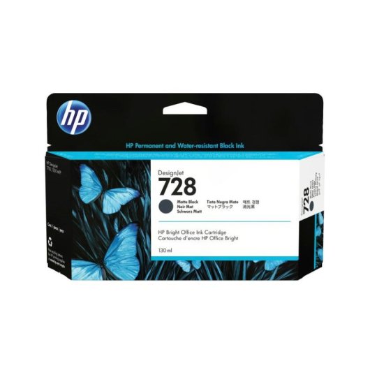 Cartucho de tinta HP DesignJet 728 negro mate 130 ml