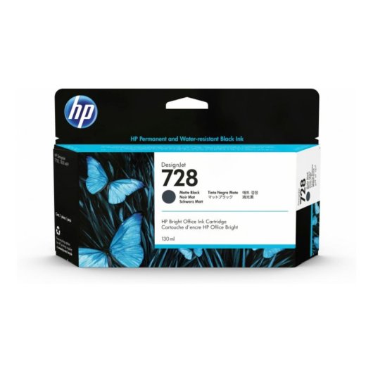Cartucho de tinta HP DesignJet 728 negro mate 130 ml