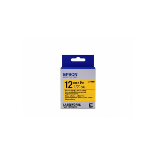 Cintas adhesives résistantes Epson LK-4YBW 12mm jaune 9m
