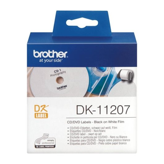 Cinture per stampanti di etichette Brother DK-11207 Nero su bianco 100 pezzi