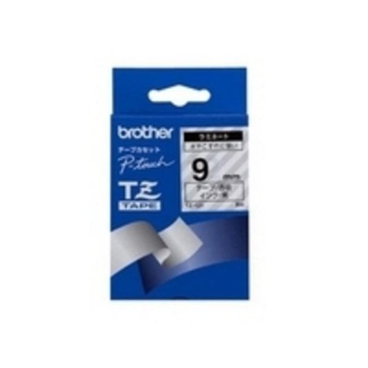 Fitas para Impressora de Etiquetas Brother 9mm TZ Preto sobre Transparente Brilhante