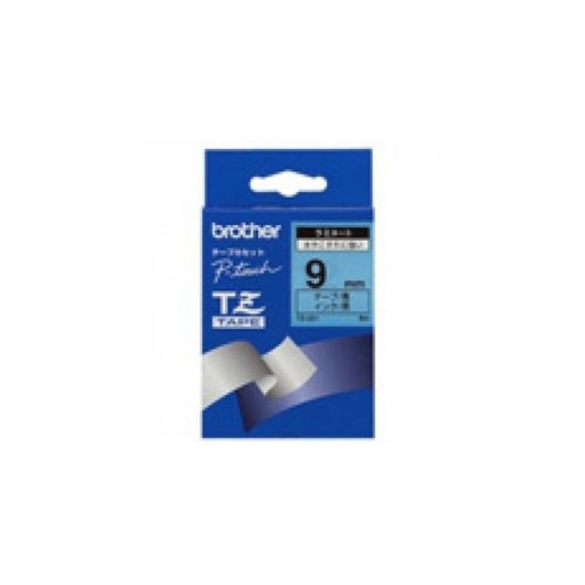 Nastro per Stampanti Etichette Brother Gloss Laminated 9mm Black/Blue TZ