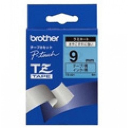 Nastro per Stampanti Etichette Brother Gloss Laminated 9mm Black/Blue TZ
